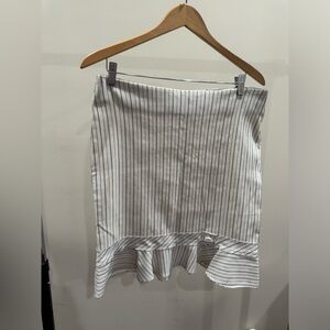 Cream pinstriped black skirt size 12